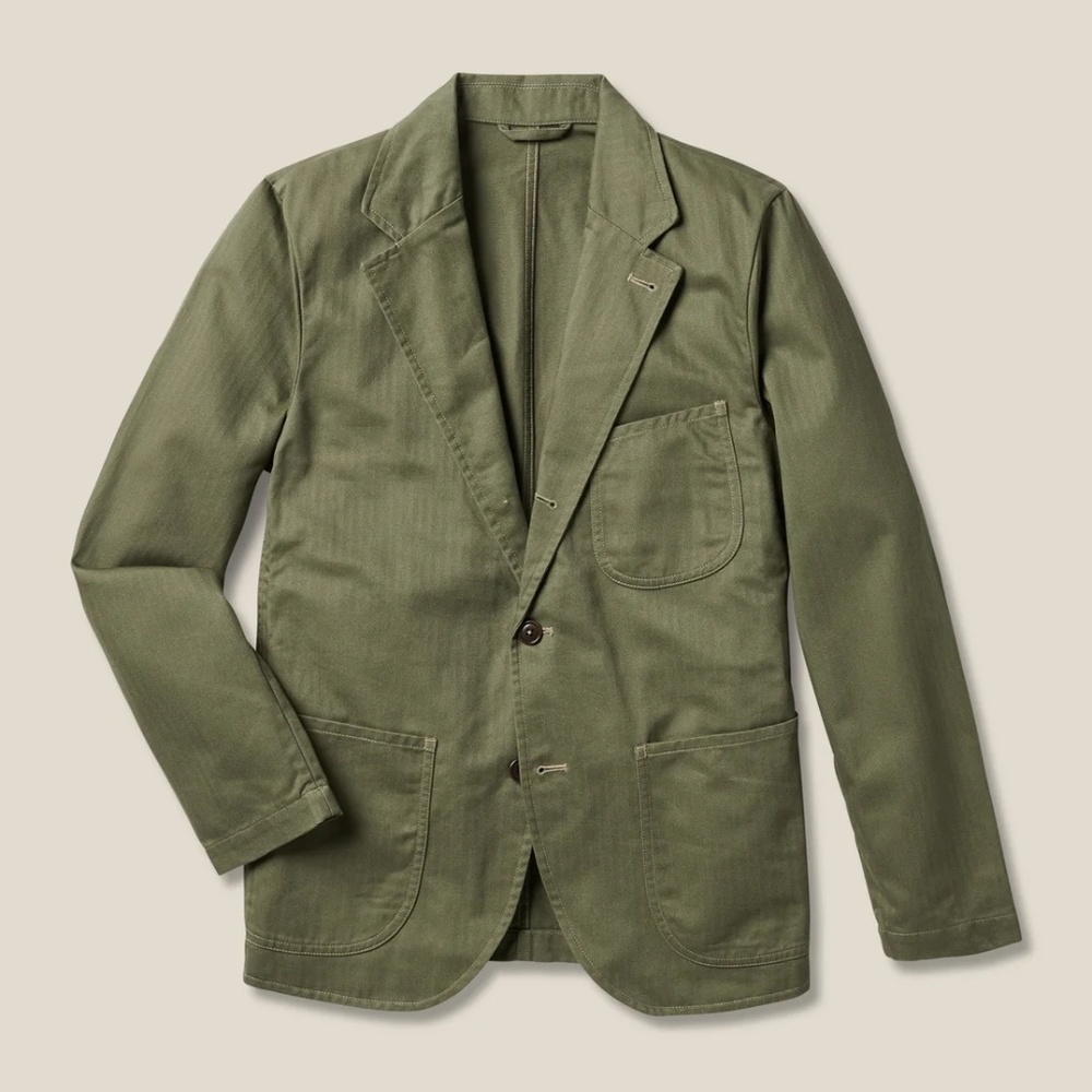Buck Mason Herringbone Twill Carry-On Jacket